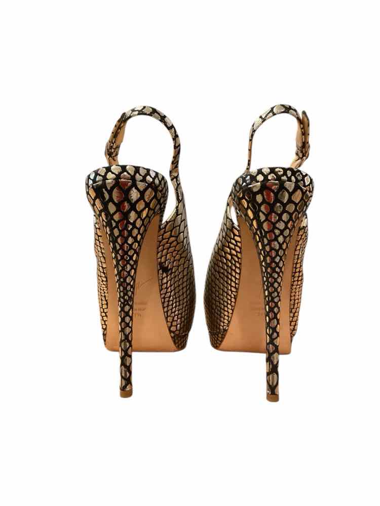 GUISEPPE ZANOTTI Size 37.5 BLK/SILVER Shoes