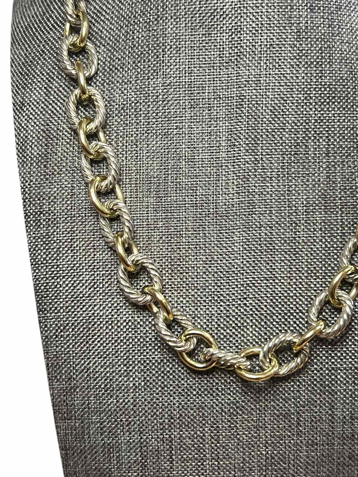 David Yurman Size 18 inch ss/18k Necklace