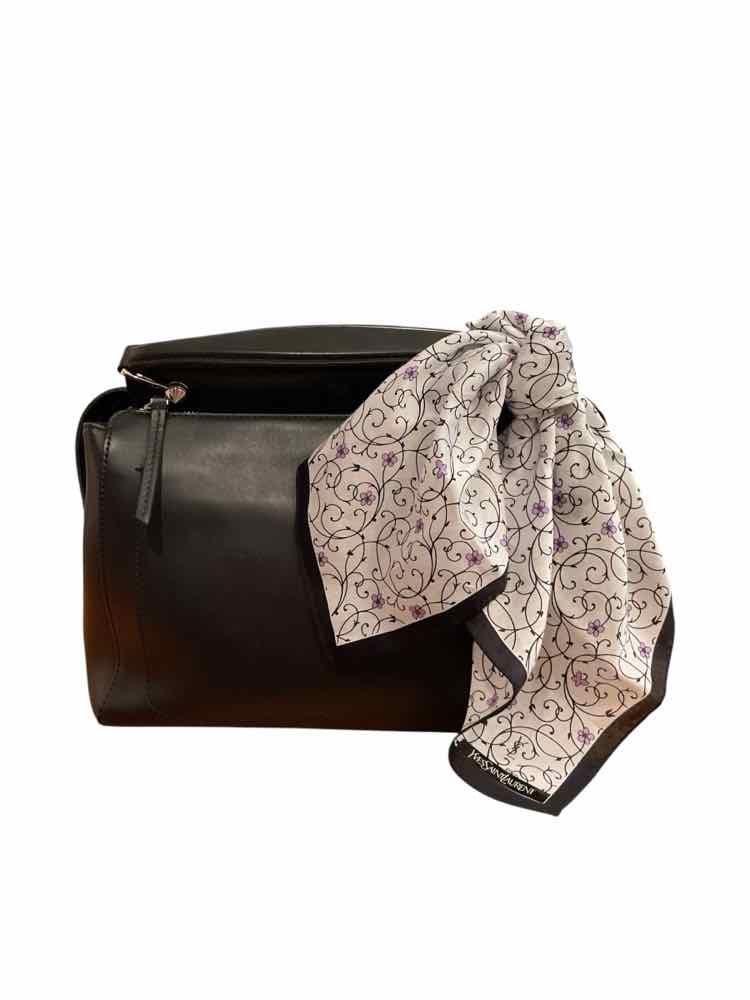 YSL Size Small wh/blk/purp Scarf