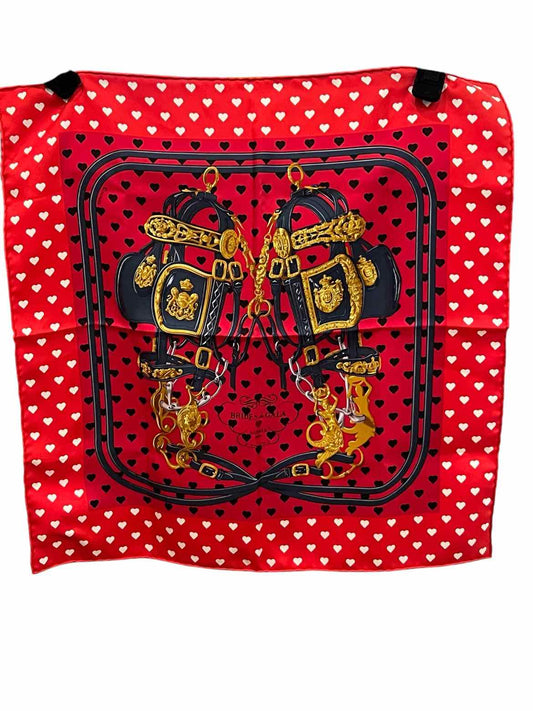 Hermes Size 45 red/navy/gold Scarf