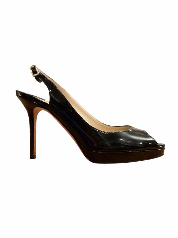 JIMMY CHOO Size 38.5 black patent Shoes