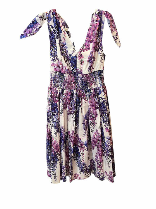 DOLCE&GABBANA Size 44 PURP/WH/GREY Dress