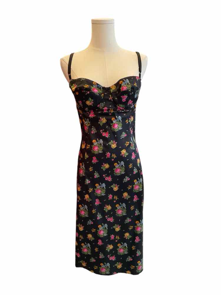 DOLCE&GABBANA Size 42 black/floral Dress