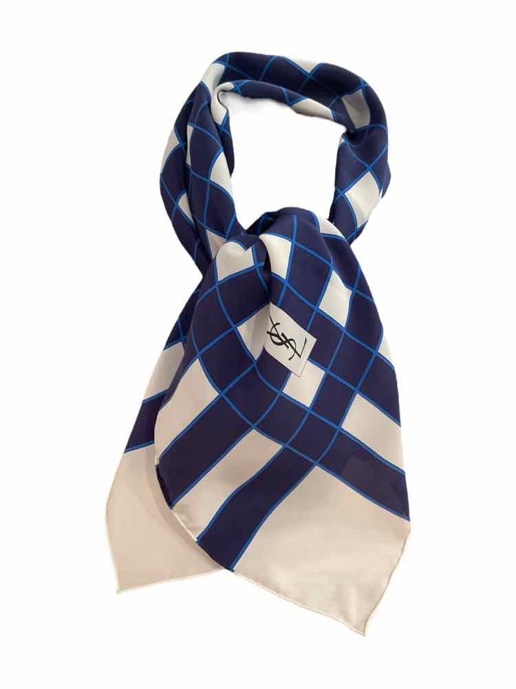 YSL NAVY/WH Scarf