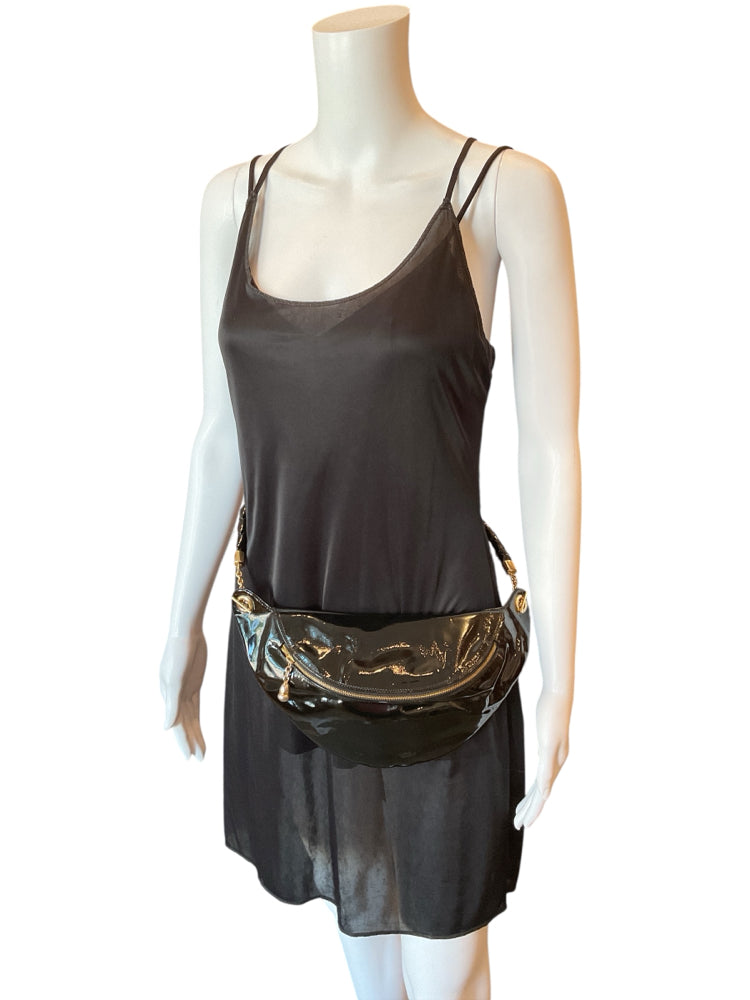 Bottega Veneta Size Small black patent Purse