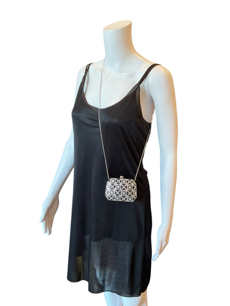JUDITH LEIBER Size Small BLK/SILVER Cocktail