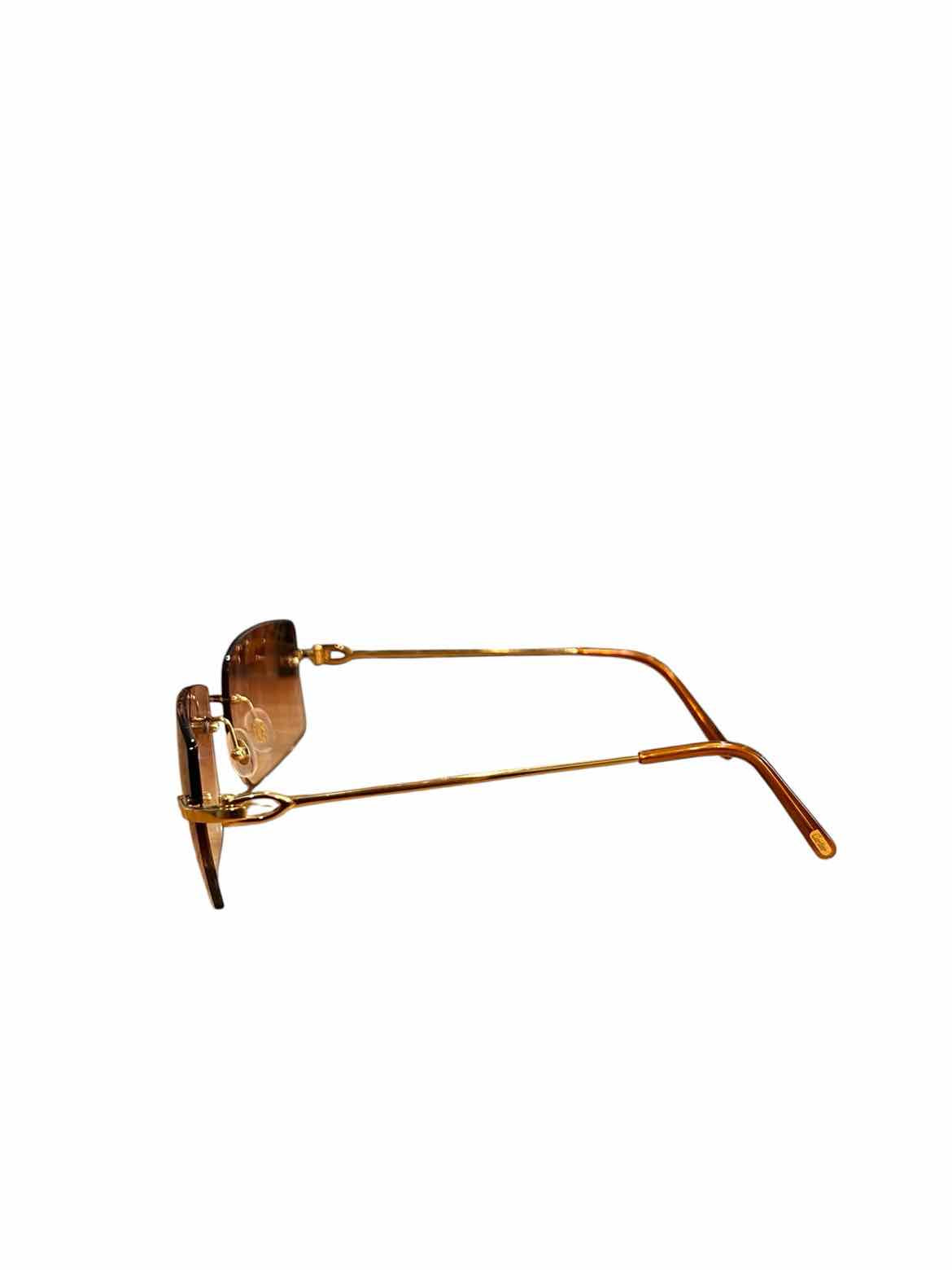 CARTIER Brown/gold sunglasses
