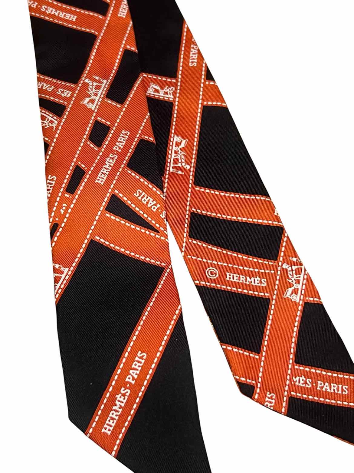 Hermes Size Small BLK/BRN/WH Scarf