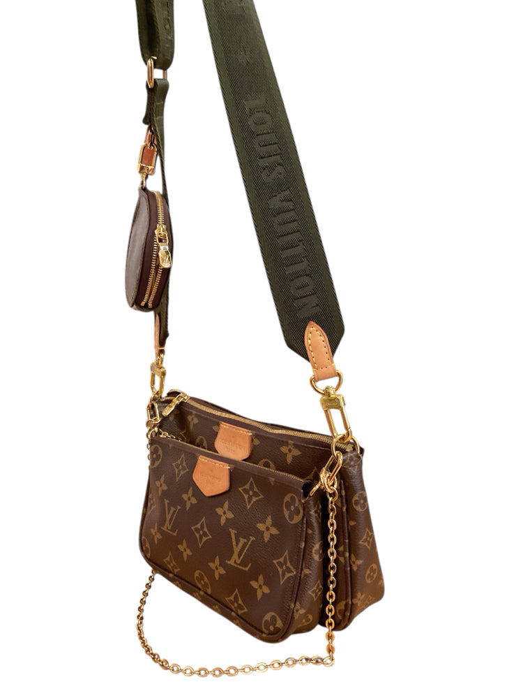 LOUIS VUITTON Size Small monogram/dark green Purse