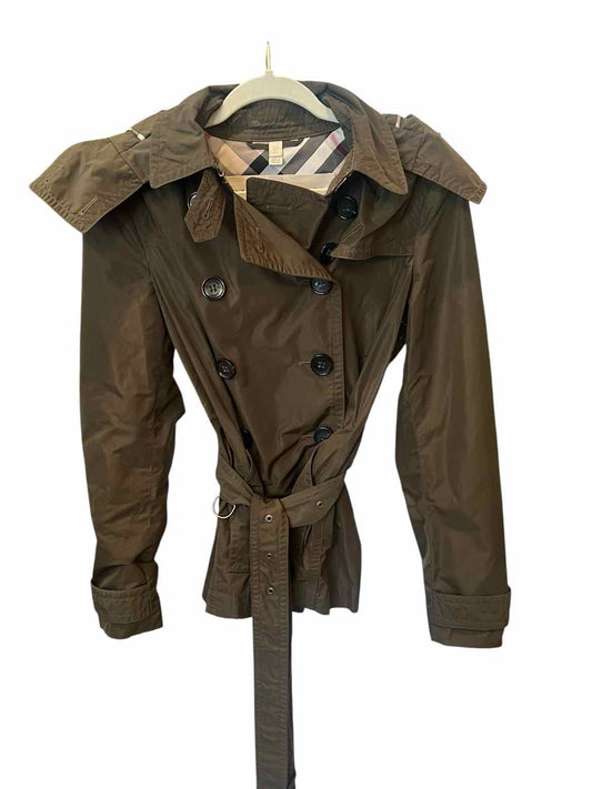 BURBERRY BRIT Size 10 army green Coat