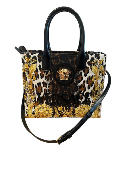Versace Size MM blk/wh/brn/gold Purse