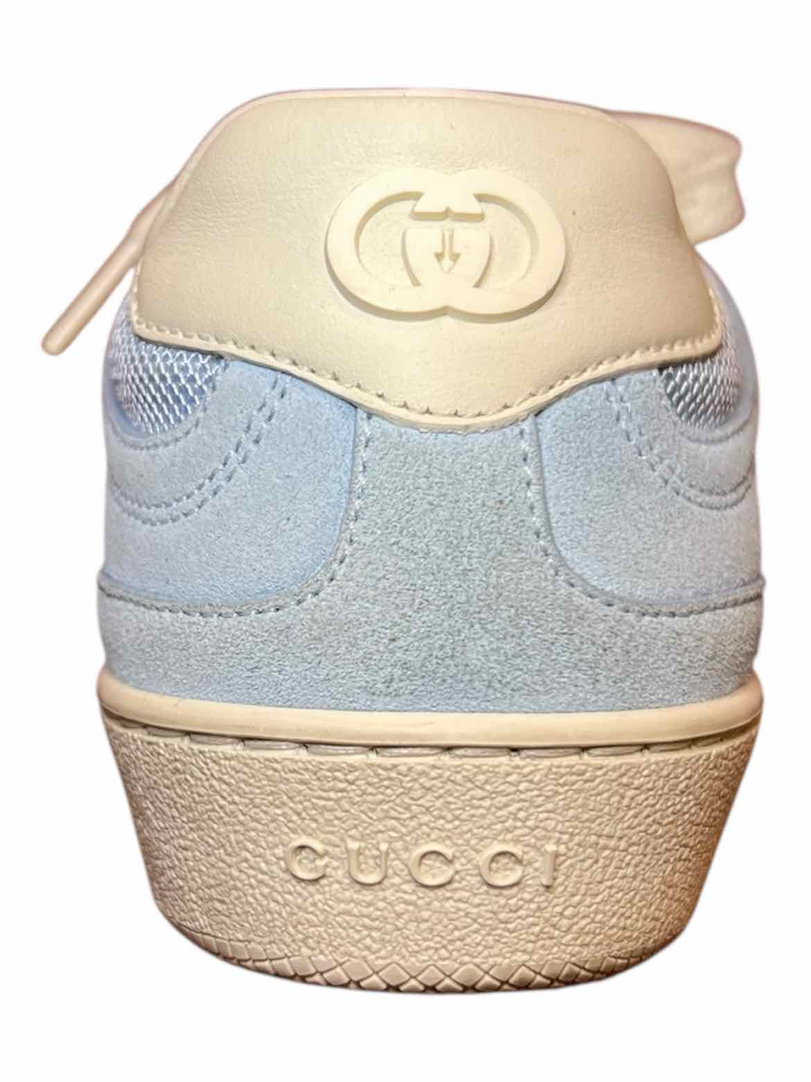 GUCCI Size 36.5 light blue/white Shoes