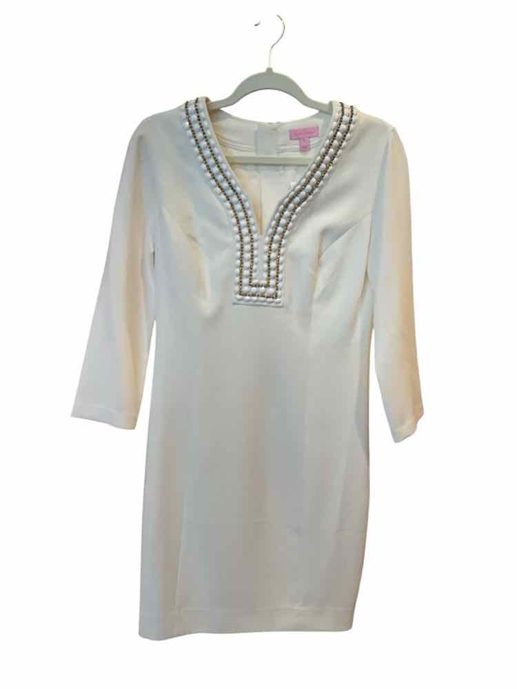 Lilly Pulitzer Size 4 Cream DressW – Encore Consignment Boutique