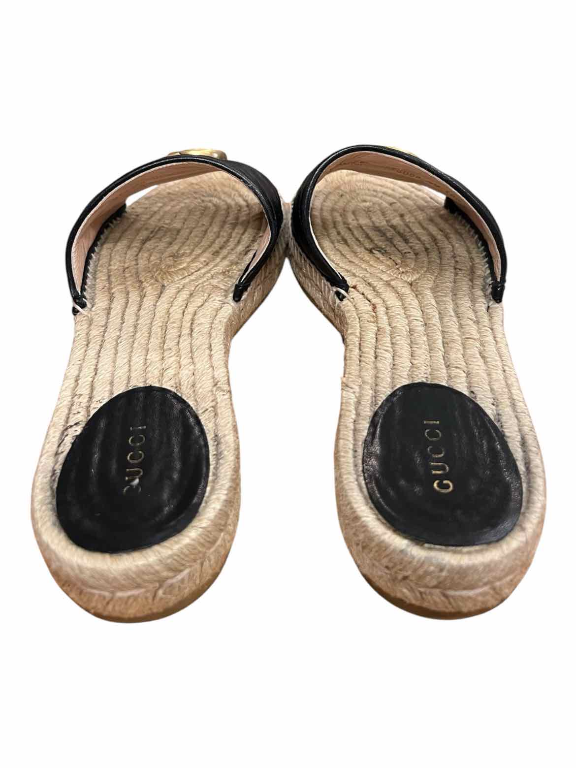 GUCCI Size 39 Black/tan Shoes