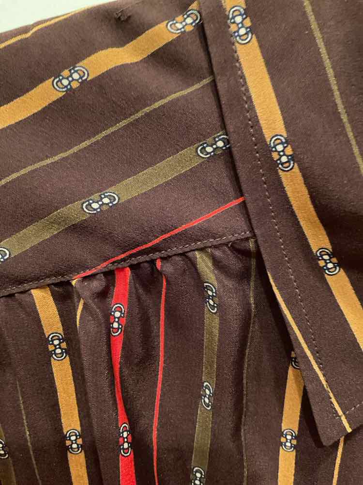 Celine Size 46 brn/red/yell Blouse