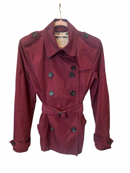 BURBERRY BRIT Size 8 merlot Coat