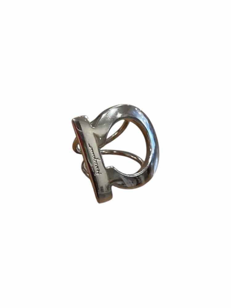 Ferragamo Silver Scarf Ring