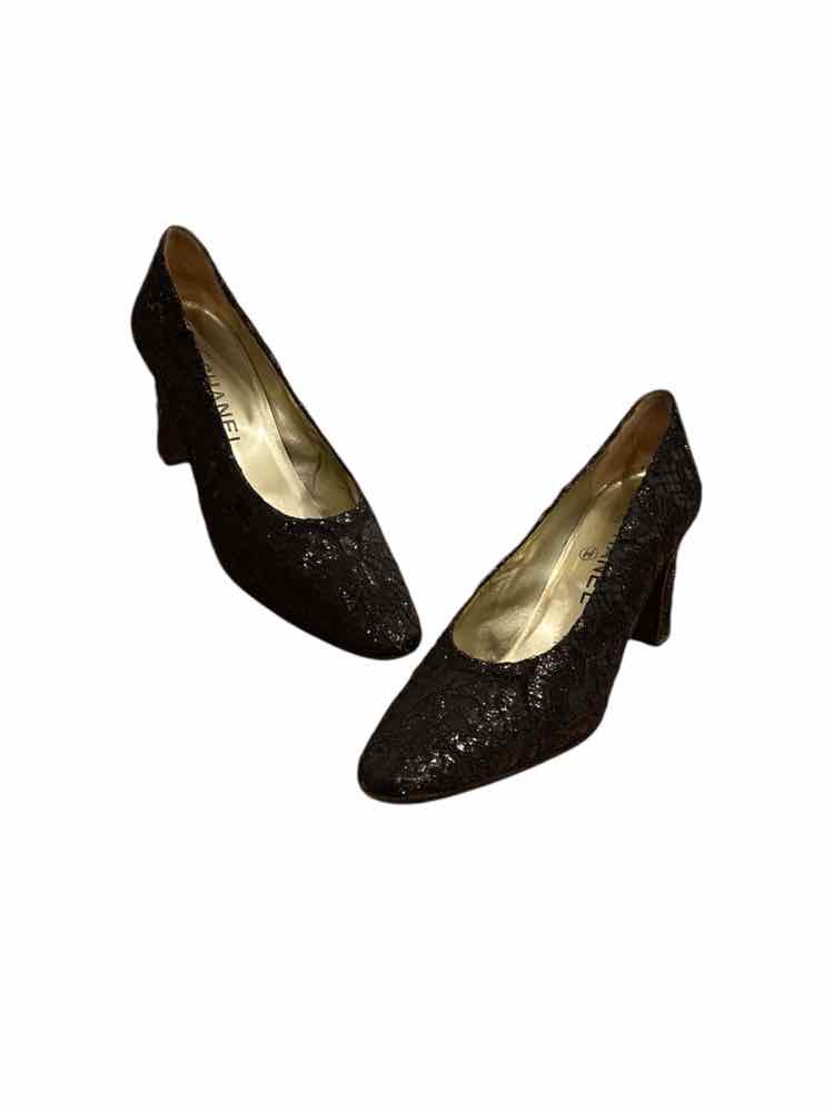 Chanel Size 38.5 Black Shoes