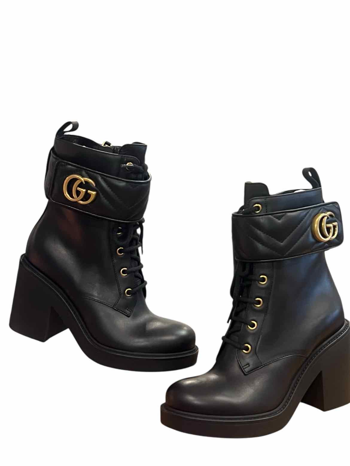 GUCCI Size 36.5 Black BOOT