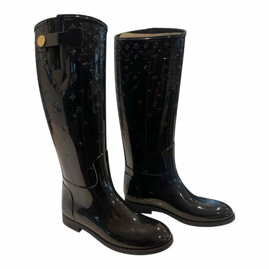 LOUIS VUITTON Size 35 Black Shoes