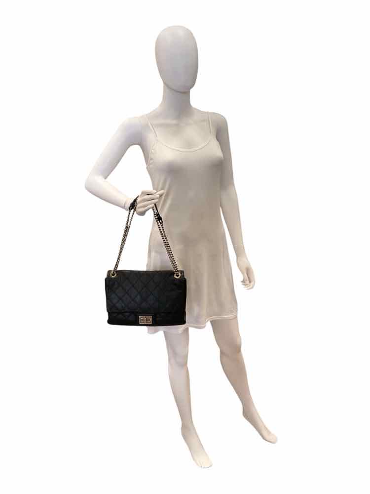 Chanel Size 266(med-large) black/antique gold hardware Purse