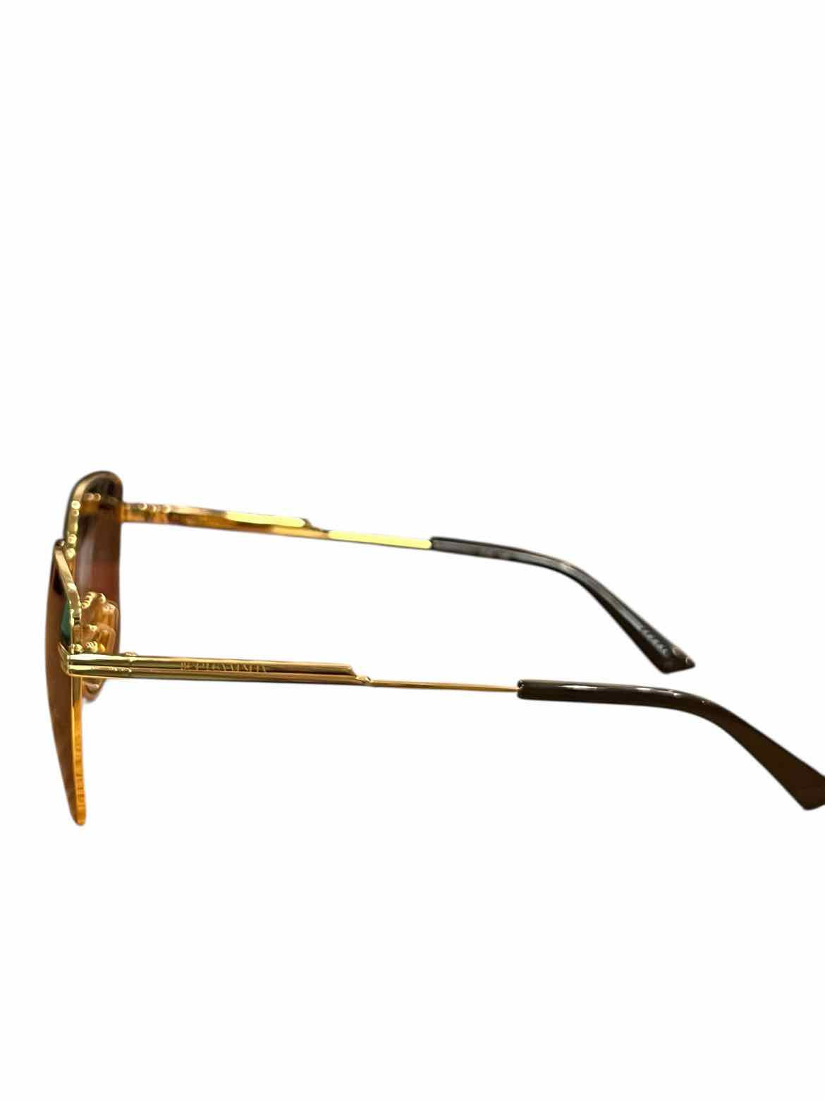 Bottega Veneta gold/brown sunglasses