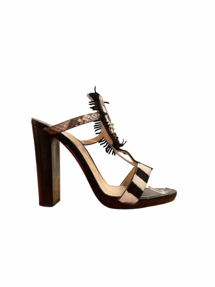 Christian Louboutin Size 37 BLK/WH Shoes