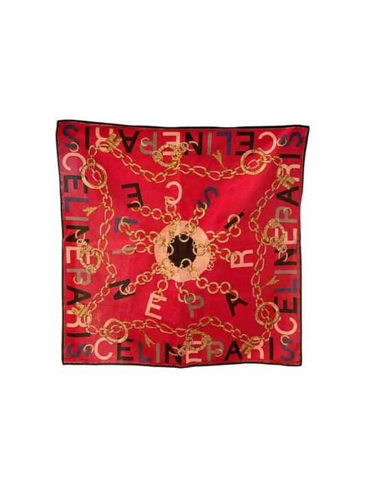Celine rd/pk/gld/gry/blk Scarf