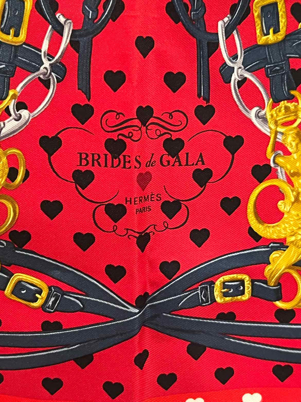 Hermes Size 45 red/navy/gold Scarf