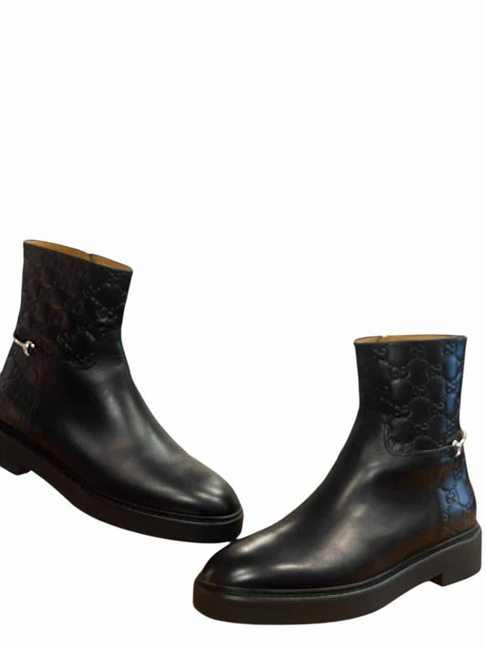 GUCCI Size 39.5 Black BOOT