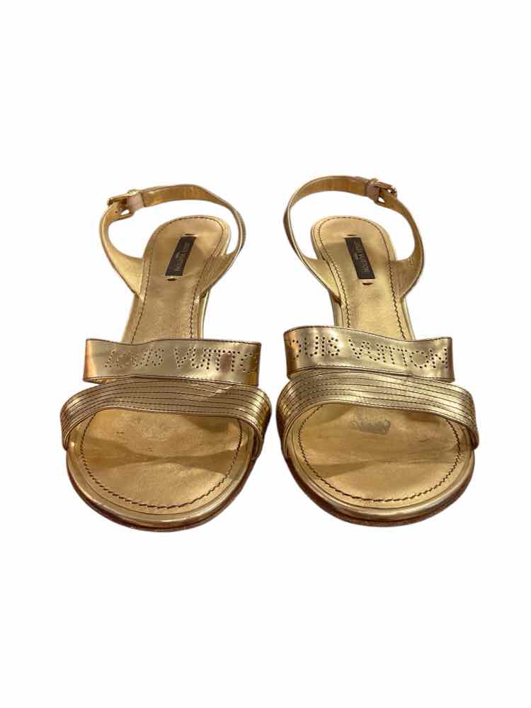 LOUIS VUITTON Size 39 gold Shoes