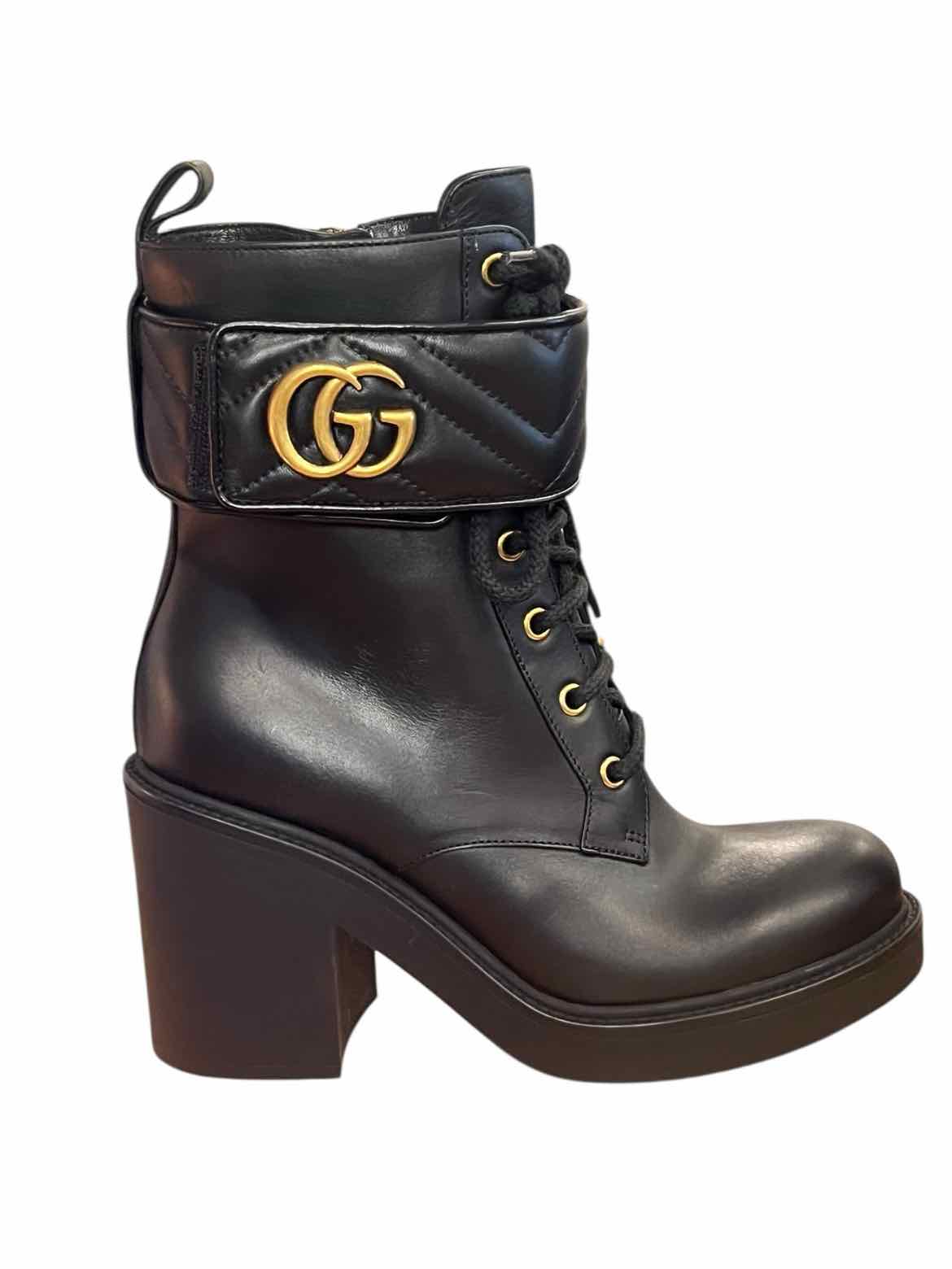 GUCCI Size 36.5 Black BOOT