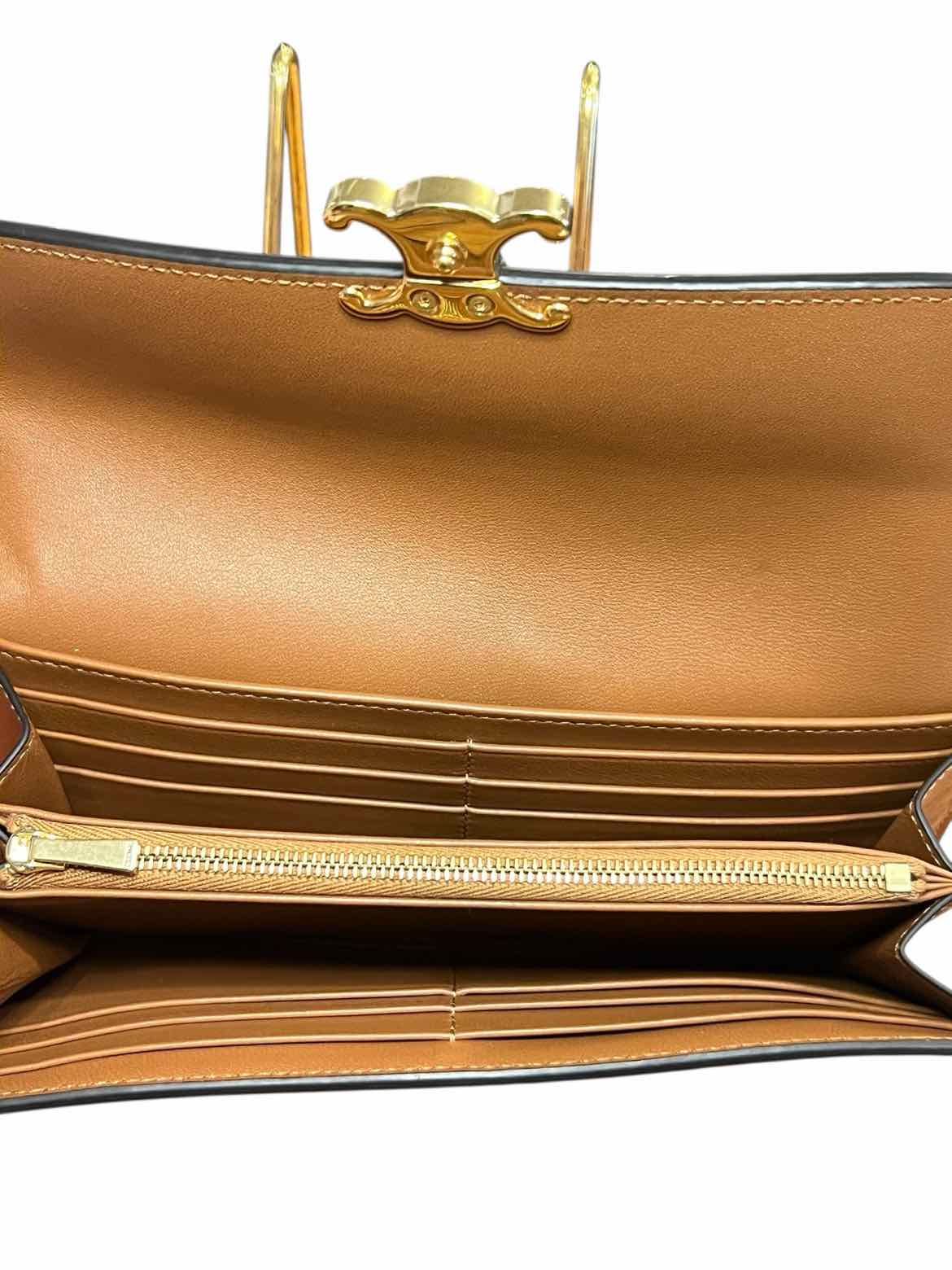 Celine Size Long CHESTNUT Wallet