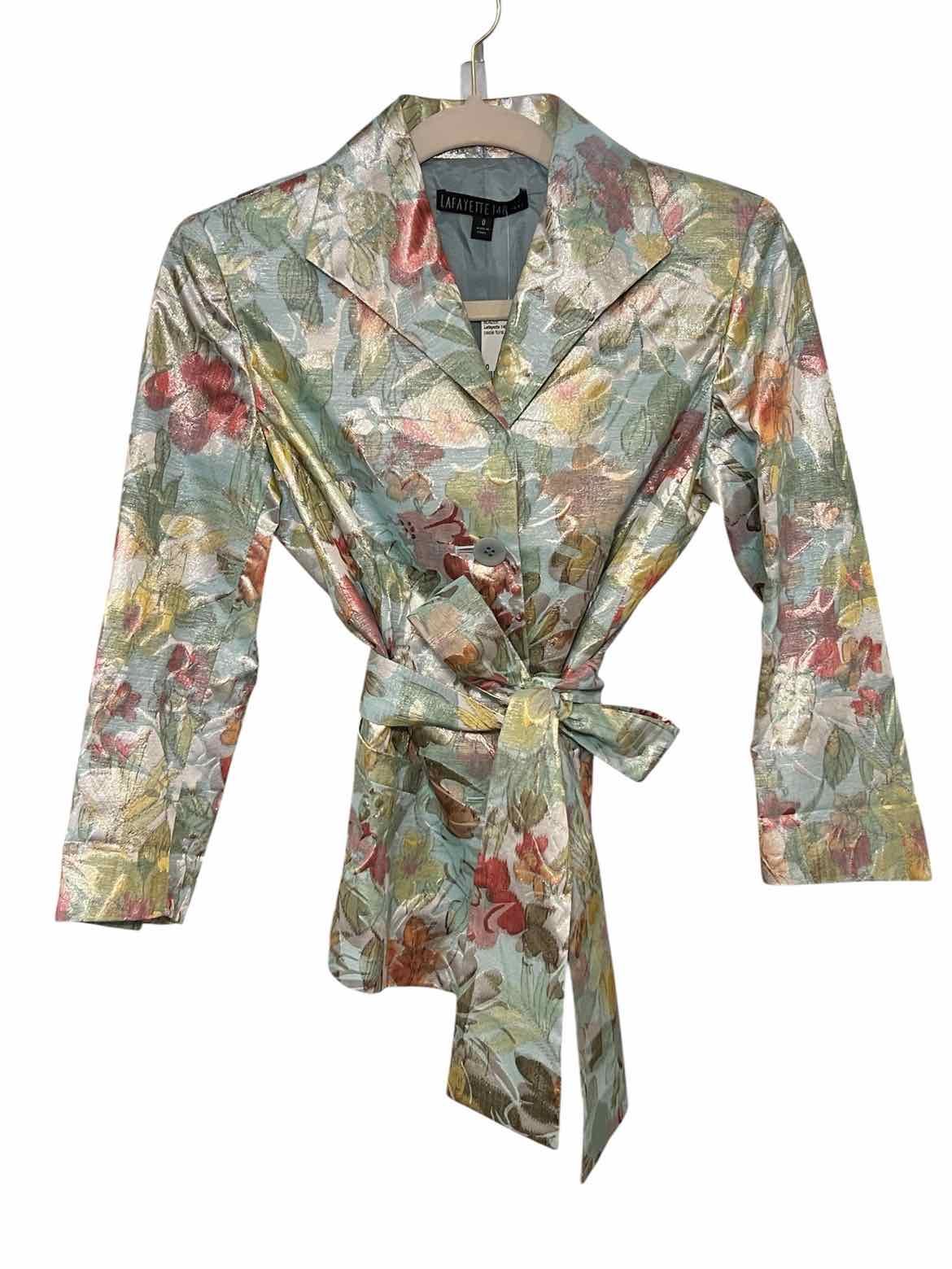 Lafayette 148 Size 0 pastel floral BLAZER