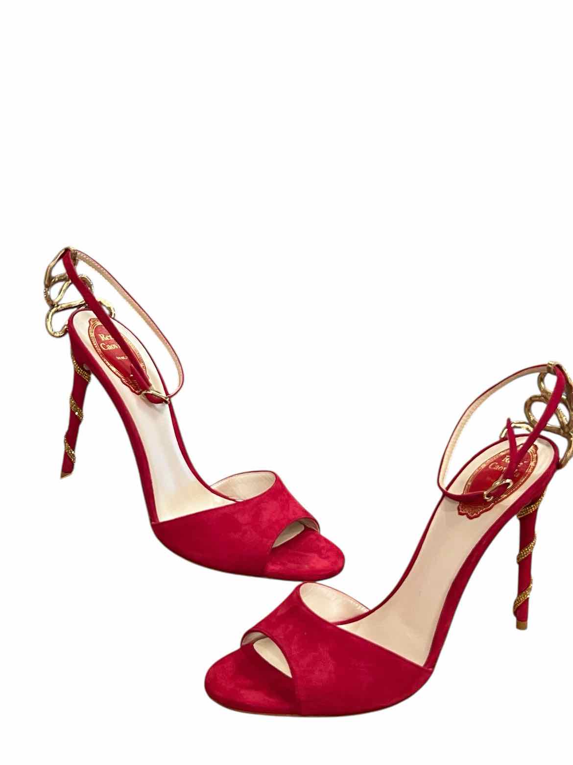 RENE CAOVILLA Size 40 RED/GOLD Shoes