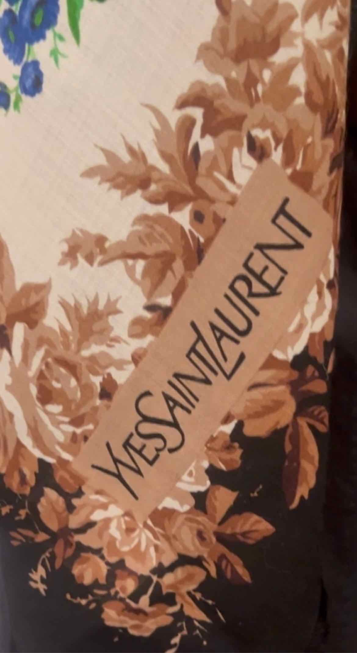 YSL Size Large BLK/MULTI Scarf