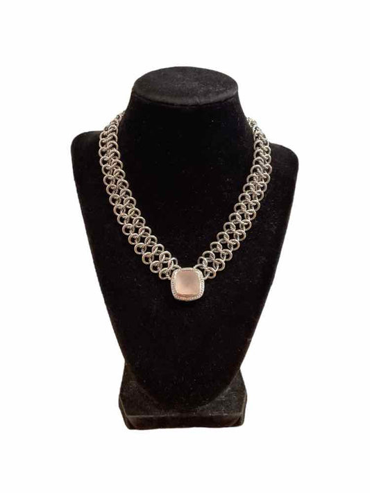 David Yurman Size short ss/rose quartz Necklace