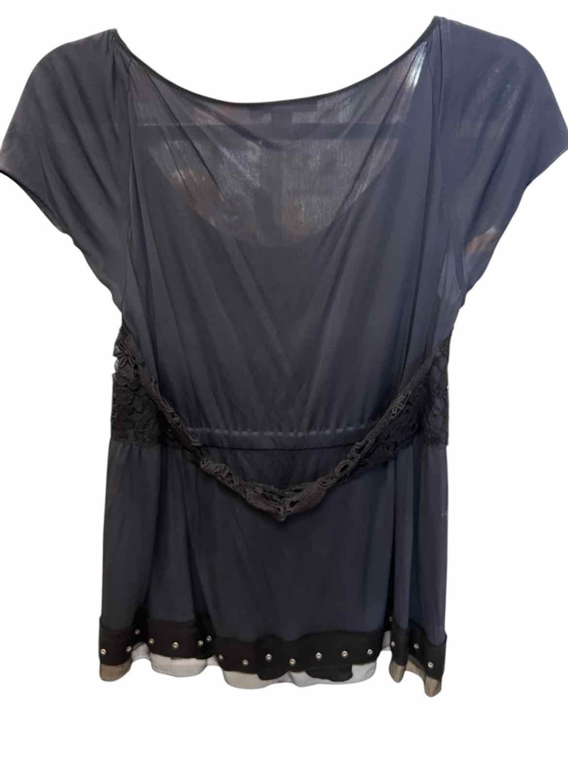 LOUIS VUITTON Size 36 GREY/BLK Blouse