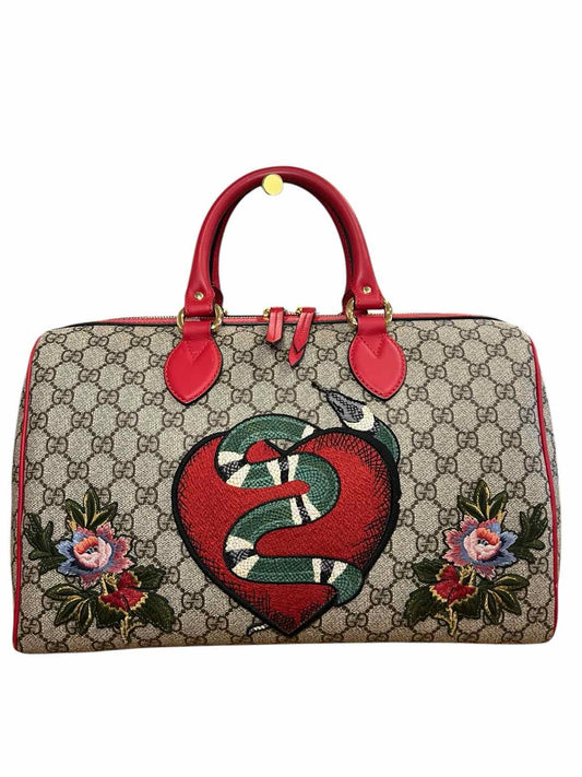 GUCCI Size Large brown/red multi Purse