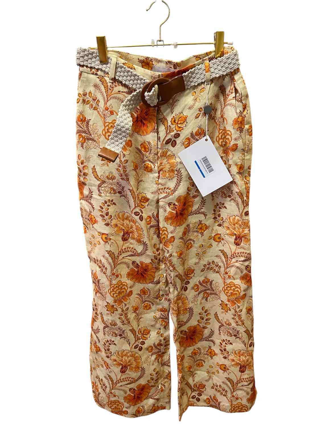 ZIMMERMAN Size 6 cream/orange Pants