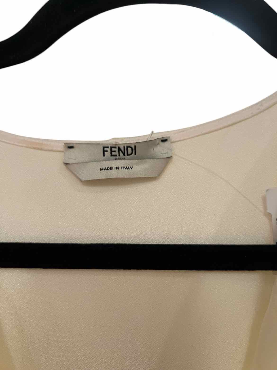 Fendi Size 44 Cream Dress