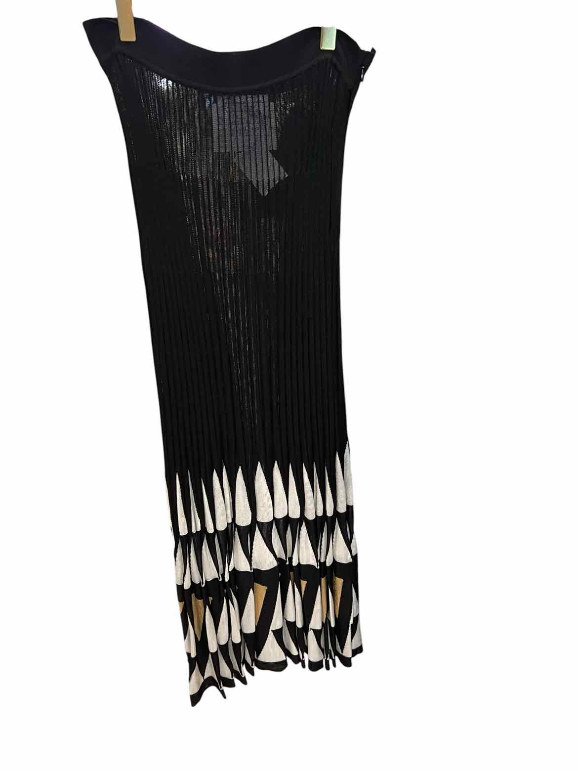 Oscar de la Renta Size XS BLK/WH/BRN Skirt
