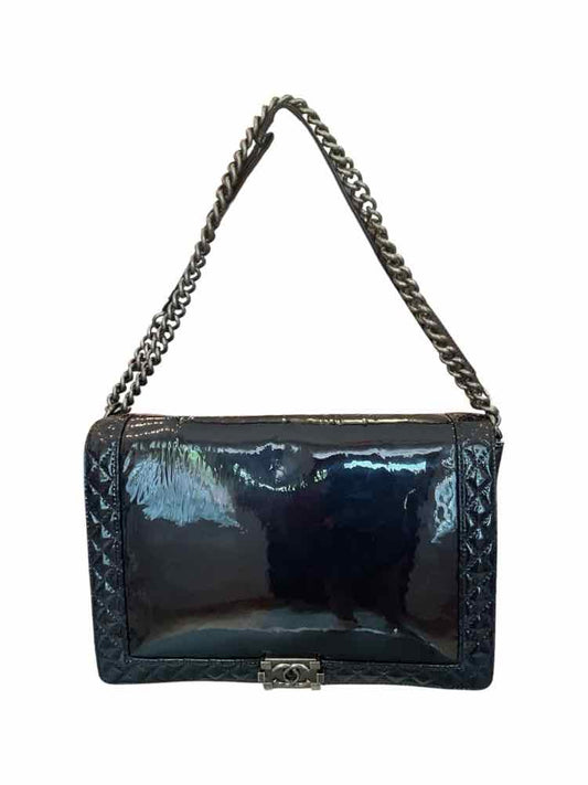 Chanel Size Jumbo navy patent Purse