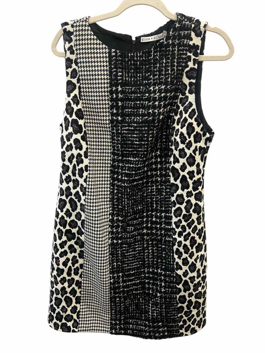 Alice + Olivia Size 10 Black/White Dress