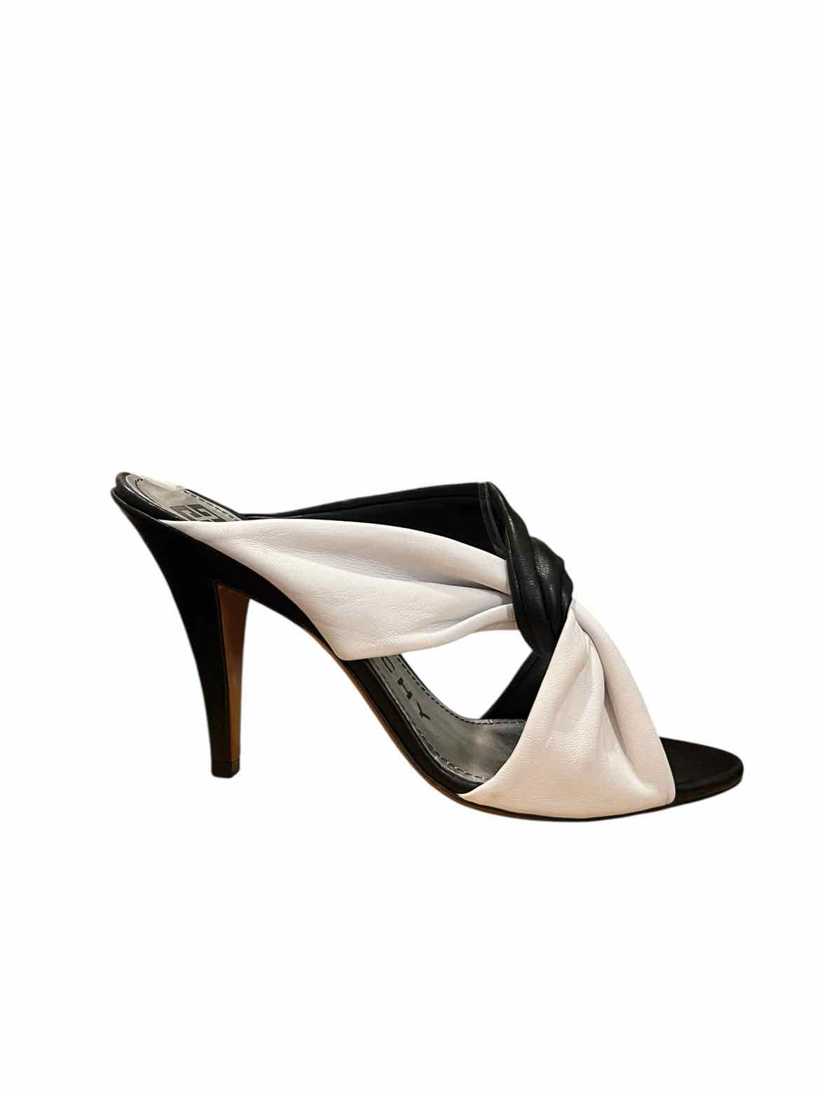 GIVENCHY Size 37.5 Black/White Shoes