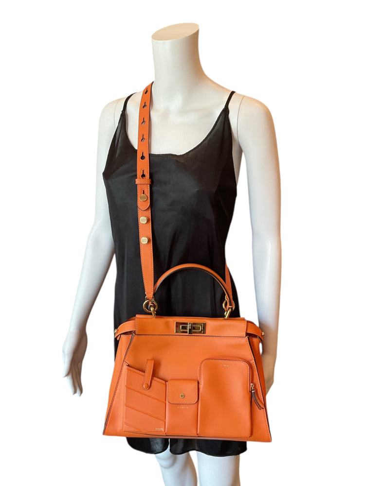 Fendi Size Medium Orange Purse