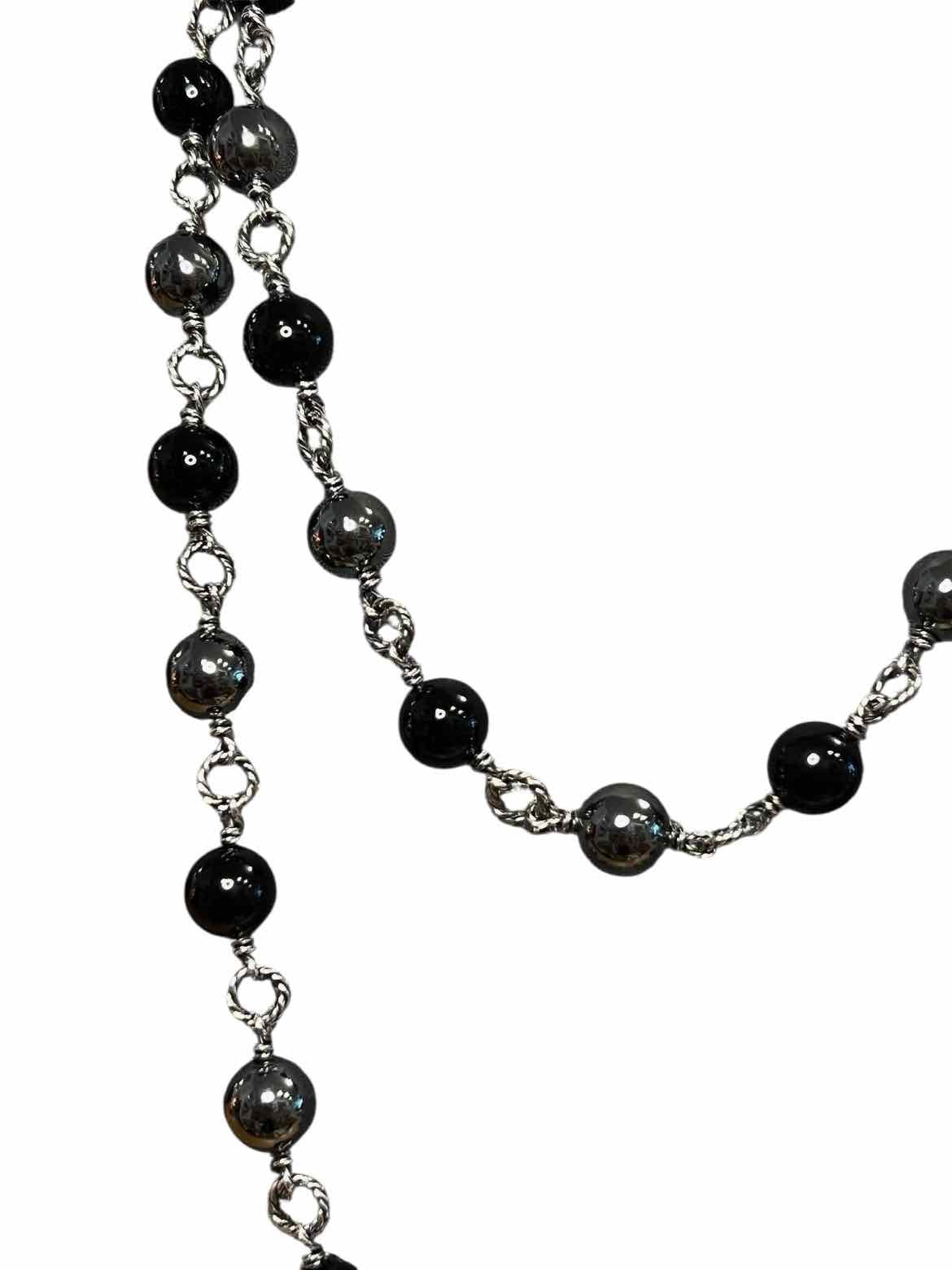 David Yurman hematite/onyx/ss Necklace
