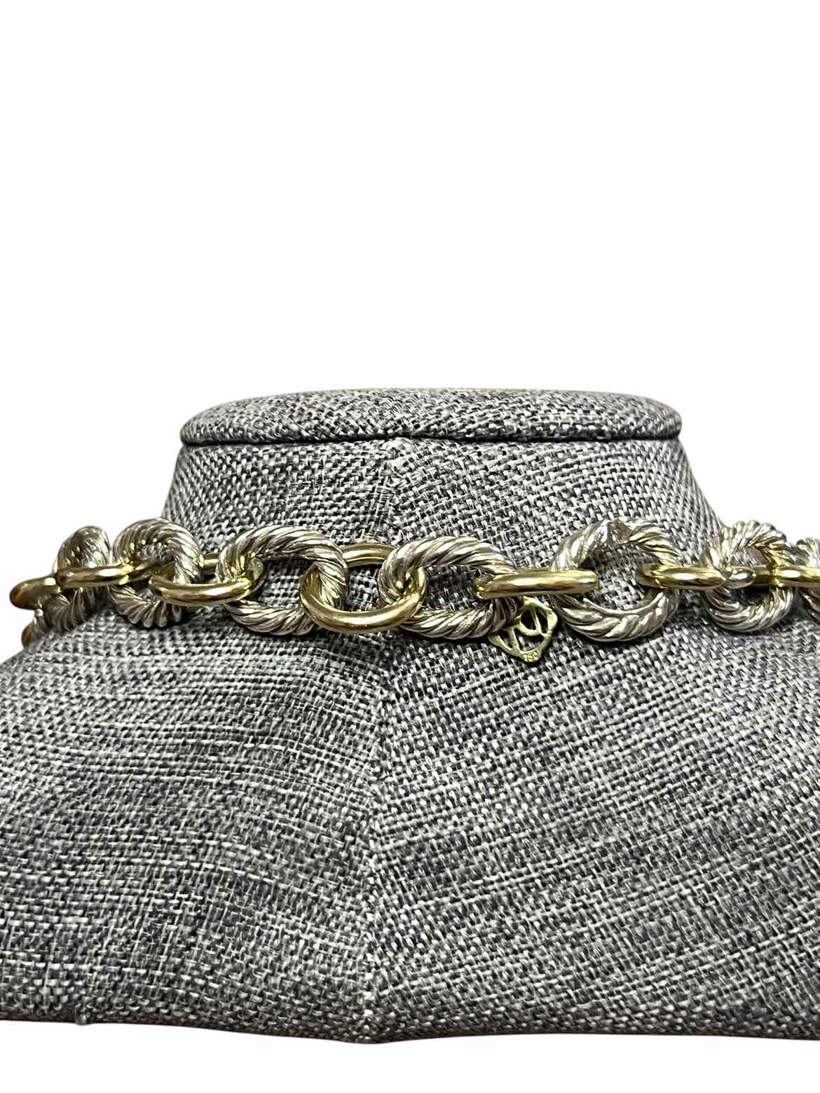 David Yurman Size 18 inch ss/18k Necklace