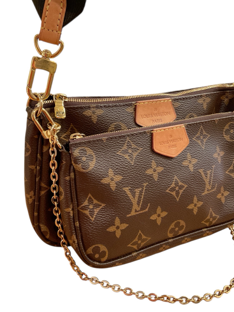 LOUIS VUITTON Size Small monogram/dark green Purse
