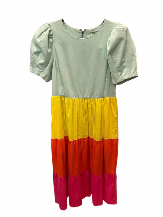 Alice + Olivia Size 2 green/yell/or/pk Dress
